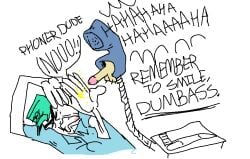 five_nights_at_freddy's fnaf meme mike_schmidt_(fnaf) peeing phone_guy_(fnaf)