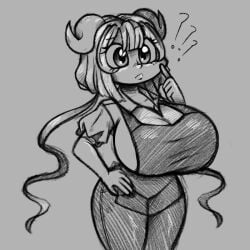 ilulu (dragon maid) from miss kobayashi's dragon maid by 5hitzzzu