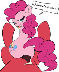 ass blue_eyes cum cutie_mark equine female friendship_is_magic from_behind haiku_oezu hair horse male my_little_pony penis pink_hair pinkie_pie_(mlp) plain_background pony straight straight_hair