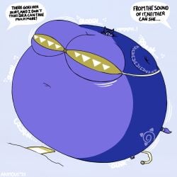 big_breasts blueberry_inflation breasts cleavage female furry hastagaspacho huge_breasts hyper_breasts inflation krystal tagme thick_thighs wide_hips