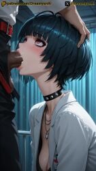 1girls 2025 4k ai ai_assisted ai_generated anime anime_style artist_name black_hair blowjob breasts cum cum_in_mouth deepthroat dreamyan_ai fellatio female head_grab hi_res high_quality high_resolution highres labcoat oral oral_sex patreon persona persona_5 red_eyes short_hair sucking sucking_penis tae_takemi thick_ass thick_thighs thighs uncensored