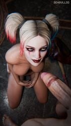 1boy 1girls 2025 3d areolae batman_(series) breasts completely_nude completely_nude_female completely_nude_male duo female harley_quinn harley_quinn_(injustice) heavy_makeup implied_oral injustice_2 lipstick_mark lipstick_ring male nipples nude nude_female nude_male penis retracted_foreskin runny_makeup saliva_string seagull3d straight tagme uncircumcised