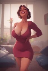 ai_generated cartoony curvy cute milf mommy mommy_kink needmymommy older_female