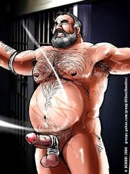 1male ball_stretcher balls ballsack beard beefy body_hair clenched_teeth cock_ring dchooi dilf erect_penis facial_hair fat foreskin fully_retracted_foreskin hairy hairy_male human intact male male_nipples male_only male_pubic_hair manly masculine mature_male muscle muscular_male nude_male pecs penis pubes salt_and_pepper_hair scrotum solo testicles uncut veiny_penis