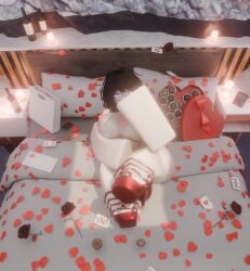 1girls 3d boob_squish nude nykosucks roblox roblox_avatar robloxian rose tagme valentine's_day