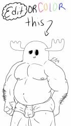 1boy 2016 bulge cartoon_network dated edgarniverse_(artist) english_text gay male male_only monochrome nipples patrick_fitzgerald simple_background solo text the_amazing_world_of_gumball underwear white_background yaoi