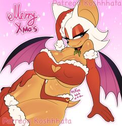 rouge the bat from christmas by koshhhata
