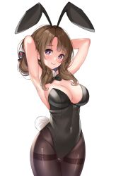 1girls 2d 2d_(artwork) 2d_artwork adult adult_female alternate_version_at_source alternate_version_available arm_behind_head armpit armpit_crease armpit_focus armpit_peek armpits arms_behind_head bare_armpits bare_arms bare_chest bare_shoulders bare_skin belly belly_button big_breasts black_bowtie black_bunny_ears black_bunnysuit black_leotard black_topwear blackheartxiii blush blush_face blushing_at_viewer blushing_female blushing_lines bowtie breasts brown-haired_female brown_eyebrows brown_hair bunny_ears bunny_tail bunnygirl bunnygirl_outfit bunnysuit busty busty_female busty_girl cleavage closed_mouth_smile collar collarbone curvaceous curvaceous_body curvaceous_female curvaceous_figure curvaceous_hips curvy curvy_body curvy_female curvy_figure curvy_hips digital digital_art digital_drawing digital_drawing_(artwork) digital_media digital_media_(artwork) elbows exposed_armpits exposed_arms exposed_chest exposed_shoulders exposed_skin eyebrows_visible_through_hair female female_focus female_only groin hairless_armpits hand_behind_head hands_behind_head head_tilt high_resolution highres hourglass_figure inframammary_fold inguinal_crease inguinal_ligament large_boobs large_breasts lean_figure legs_closed legs_together leotard light_smile linea_alba long_hair looking_at_viewer mature mature_female midriff more_at_source narrow_waist navel oosuki_mamako parted_bangs posing posing_for_the_viewer presenting_armpit purple-eyed_female purple_eyes shaved_armpits shoulders simple_background slender_body slender_waist slim_waist smile smiley_face smiling smiling_at_viewer solo standing stomach thick_thighs thigh_gap thighs thighs_together tilted_head topwear tsuujou_kougeki_ga_zentai_kougeki_de_ni-kai_kougeki_no_okaasan_wa_suki_desu_ka? upper_body white_background white_collar white_pupils wide_hips