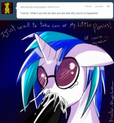 2012 ask crying cum dragk equine fellatio female forced forced_oral friendship_is_magic horn horsecock my_little_pony oral oral_sex penis rape sex tear unicorn vinyl_scratch_(mlp)