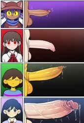 ai_generated circumcised frisk futanari ib ib_(character) mari_(omori) niko_(oneshot) novelai omori oneshot penis_only penis_size_chart penis_size_difference penises_only precum_drip size_chart size_comparison size_difference small_penis tagme uncircumcised undertale