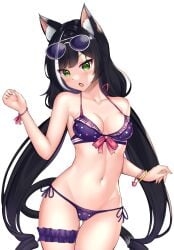 1girls 2d 2d_(artwork) 2d_artwork absurdly_long_hair animal_ear_fluff animal_ears ass_visible_through_thighs average_breasts bare_arms bare_belly bare_chest bare_hands bare_hips bare_legs bare_midriff bare_navel bare_shoulders bare_skin bare_thighs belly belly_button bikini bikini_bottom bikini_only bikini_top black-haired_female black_hair blackheartxiii blush blush_face blushing_at_viewer blushing_female blushing_lines bracelet bracelets breasts cleavage collarbone curvaceous curvaceous_body curvaceous_female curvaceous_figure curvaceous_hips curvaceous_thighs curvy curvy_body curvy_female curvy_figure curvy_hips curvy_thighs digital digital_art digital_drawing digital_drawing_(artwork) digital_media digital_media_(artwork) elbows exposed_arms exposed_belly exposed_chest exposed_hips exposed_legs exposed_midriff exposed_navel exposed_shoulders exposed_skin exposed_thighs female female_focus female_only fingers green-eyed_female green_eyes groin halterneck head_tilt high_resolution highres hourglass_figure inguinal_crease inguinal_ligament kyaru_(princess_connect) lean_figure legs_closed legs_together linea_alba long_hair looking_at_viewer medium_breasts midriff narrow_waist navel open_mouth parted_lips petite petite_body petite_breasts petite_female petite_girl petite_tits princess_connect! princess_connect!_re:dive purple_bikini purple_bikini_bottom purple_bikini_top purple_swimsuit purple_swimwear rectangular_glasses shoulders side-tie_bikini simple_background slender_body slender_waist slim_waist solo standing stomach string_bikini sunglasses sunglasses_on_forehead sunglasses_on_head swimsuit swimwear thick_thighs thigh_gap thighs thighs_together tilted_head upper_body very_long_hair very_long_hair_female white_background wide_hips
