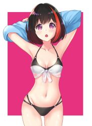 1girls 2d 2d_(artwork) 2d_artwork :o arm_behind_head armpit armpit_crease armpit_focus armpit_peek armpits arms_behind_head ass_visible_through_thighs average_breasts bang_dream! bang_dream!_girls_band_party! bare_armpits bare_belly bare_chest bare_hips bare_legs bare_midriff bare_navel bare_shoulders bare_skin bare_thighs belly belly_button bikini bikini_bottom bikini_top black-haired_female black_bikini black_bikini_bottom black_bikini_top black_hair black_swimsuit black_swimwear blackheartxiii blush blush_face blushing_at_viewer blushing_female blushing_lines breasts cleavage collarbone curvaceous curvaceous_body curvaceous_female curvaceous_figure curvaceous_hips curvy curvy_body curvy_female curvy_figure curvy_hips digital digital_art digital_drawing digital_drawing_(artwork) digital_media digital_media_(artwork) elbows exposed_armpits exposed_belly exposed_chest exposed_hips exposed_legs exposed_midriff exposed_navel exposed_shoulders exposed_skin exposed_thighs eyebrows_visible_through_hair female female_focus female_only groin hairless_armpits halterneck hand_behind_head hands_behind_head high_resolution highres hip_dips hourglass_figure inguinal_crease inguinal_ligament lean_figure linea_alba looking_at_viewer medium_breasts midriff mitake_ran narrow_waist navel open_mouth parted_lips petite petite_body petite_breasts petite_female petite_girl petite_tits pink_background presenting_armpit purple-eyed_female purple_eyes red-haired_female red_hair shaved_armpits short_hair shoulders simple_background slender_body slender_waist slim_waist solo standing stomach string_bikini swimsuit swimwear thigh_gap thighs upper_body wide_hips