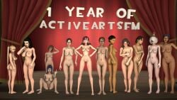 12girls 3d 6+girls activeartsfm alyx_vance anniversary bioshock bioshock_infinite casual chell chloe_price claire_redfield classic_enf_pose crossover d.va dark_skin dead_or_alive detroit:_become_human elizabeth_comstock embarrassed_nude_female embarrassed_nude_female_shameless_nude_female female female_only group half-life_2 human kara_(detroit:_become_human) life_is_strange marie_rose max_caulfield nier:_automata nonsexual nonsexual_nudity nudist overwatch pale_skin portal_(series) resident_evil sfm source_filmmaker stage steph_gingrich tagme yorha_2b