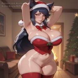 ahri from christmas by asunai