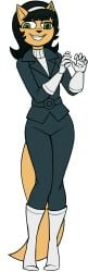 2024 5_fingers absurd_res accessory agent_meow_meow anthro arms_bent belt belt_buckle big_breasts big_eyes big_iris biped black_eyebrows black_hair black_nose blue_belt blue_bottomwear blue_clothing blue_jacket blue_pants blue_topwear boots bottomwear breasts buckle clothed clothed_anthro clothed_female clothing color_edit colored curved_eyebrows dark_belt dark_bottomwear dark_clothing dark_eyebrows dark_hair dark_jacket dark_nose dark_pants dark_topwear derp_eyes digital_drawing_(artwork) digital_media_(artwork) domestic_cat eyebrow_through_hair eyebrows eyelashes fangs felicity_longis_(colorist) felid feline felis female fingers footwear front_view full-length_portrait fully_clothed fully_clothed_anthro fully_clothed_female fur glistening glistening_eyes gloves go-go_boots green_eyes grin grinning_at_viewer hair hair_accessory hairband handwear hi_res humanoid_hands inner_ear_fluff iris jacket legs_together light_body light_boots light_clothing light_ears light_footwear light_fur light_gloves light_handwear light_sweater light_tail light_topwear looking_at_viewer mammal medium_hair monotone_belt monotone_body monotone_boots monotone_bottomwear monotone_clothing monotone_footwear monotone_fur monotone_gloves monotone_hair monotone_handwear monotone_jacket monotone_pants monotone_tail monotone_topwear nickelodeon pants pointy_ears portrait pose prick_ears pupils redout shoes simple_background smile smiling_at_viewer solo standing sweater t.u.f.f._puppy tail tan_body tan_ears tan_fur tan_inner_ear_fluff tan_tail teeth thin_eyebrows third-party_edit topwear translucent translucent_hair tuft turtleneck white_background white_boots white_clothing white_footwear white_gloves white_hairband white_handwear white_sweater white_topwear