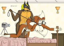 anthro ass blitz bondage breasts brown canine colleen dog female fur furry male mammal road rovers straight