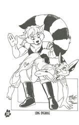 1990s 1997 20th_century cacomistle chester_ringtail_magreer chris_deck_(character) furry male procyonid procyonidae ringtail spanking terrie_smith