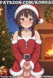 1futa 1girls ai_generated alternate_breast_size animated arm_below_breasts artist_name ass balls bangs bare_shoulders belt big_breasts blush bottomless bottomless_futa breast_size_difference breasts brown_hair christmas christmas_clothing christmas_decorations christmas_hat christmas_headwear christmas_outfit christmas_star christmas_tree cleavage clothed clothed_female clothed_futa clothing collarbone crimson_demon curvaceous curves curvy curvy_female curvy_figure deep_cleavage female fire fireplace flat_chest futanari hands_around_penis hi_res holidays huge_breasts humanoid humanoid_futa kono_subarashii_sekai_ni_shukufuku_wo! konoai large_breasts light-skinned_female light-skinned_futa longer_than_10_seconds massive_breasts masturbation megumin moan moaning mp4 nipples_visible_through_clothing no_sex penis petite petite_body petite_futa red_eyes santa_costume santa_hat short_hair shorter_than_30_seconds shy shy_female shy_futa small_breasts solo sound sound_effects tagme tree vertical_video video watermark yunyun_(konosuba)