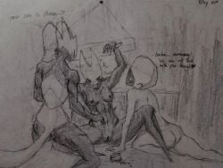2girls blush blush_lines blushing blushing_female breasts bug bug_girl dialogue drawing hearts hollow_knight hollow_knight:_silksong hollow_knight_(franchise) hornet_(hollow_knight) imminent_sex lace_(hollow_knight) lace_(hollow_knight:_silksong) lesbian_sex pussy shakra_(hollow_knight) shakra_(hollow_knight:_silksong) spider spider_girl team_cherry yuri