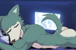 asleep ass ass_out beastars camberally furry legoshi_(beastars) naked nude sleeping sleeping_naked sleeping_nude tagme wolf