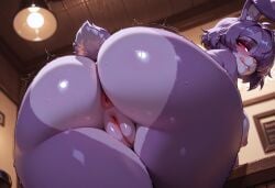 abs ai_generated anthro artist_request ass big_ass big_breasts big_hips blowjob bonfie bonnie_(fnaf) breasts cleavage eyebrows eyelashes female female_focus female_only five_nights_at_freddy's five_nights_at_freddy's:_security_breach furry furry_only grin long_hair looking_at_viewer medium_breasts medium_hair navel purple_eyes purple_skin pussy pussy_juice pussy_juice_drip rabbit rabbit_ears rabbit_girl rabbit_humanoid rabbit_tail rabbit_teeth seductive seductive_look seductive_smile smile smirk smooth_skin solo solo_female solo_focus sweat sweating sweaty vagina velfur wet
