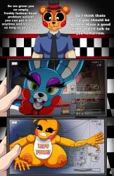 1boy 2girls animal_humanoid animatronic avian avian_humanoid big_ass big_breasts bonnie_(fnaf) breasts chica_(fnaf) chicken chicken_girl chicken_humanoid curvaceous curvy curvy_figure digital_media_(artwork) female five_nights_at_freddy's five_nights_at_freddy's_2 hips huge_ass huge_breasts humanoid lagomorph lagomorph_humanoid large_ass large_breasts legs male male/female mature mature_female nightguard rabbit rabbit_girl rabbit_humanoid rule_63 scottgames security_guard slim_waist straight thegeckodemon thegeckoninja thick thick_hips thick_legs thick_thighs thighs toy_bonnie_(fnaf) toy_chica_(fnaf) voluptuous waist wide_hips wide_thighs