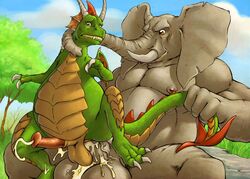 anal chubby cum dragon elephant forced furry furryrevolution gay inflation male male_only no_humans penis rangarig rape yaoi