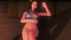 1boy 3d animated black_hair breasts cat_ears cat_tail catgirl female final_fantasy final_fantasy_xiv gpose_(ffxiv) male miqo'te mp4 sleeping small_breasts tagme video video_game_franchise