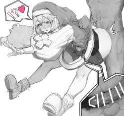 anal big_ass bike_shorts_down blush bridget censor_bar censored censored_penis guilty_gear guilty_gear_strive monochrome mugi_(user_mezy4828) prostate_stimulation sketch sweat trans trans_(lore) trans_woman trans_woman_(lore) transfem transgender transgender_woman transwoman x-ray