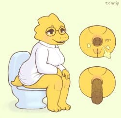 1female 2026 alphys anthro anus blush blushing bowl_view breasts clothed crowning crowning_feces fart fart_cloud fart_fetish farting feces feces_in_ass feces_in_body female furry humanoid_genitalia humanoid_pussy humanoid_vagina laboratory lizard onomatopoeia partially_clothed pussy scalie scat shit tagme text toilet toilet_bowl_view toilet_paper toilet_use tonrip undertale vaginal_penetration watermark
