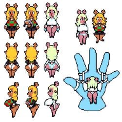 animated ass_visible_under_skirt boobs cyanu deer deltarune edit huge_ass huge_breasts mod noelle_holiday noelle_holiday_(dark_world_form) panties pixel_art sprite sprite_sheet walk_cycle