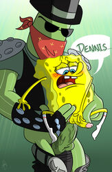 2boys ass balls dennis_(spongebob_squarepants) erect_penis erection first_porn_of_character gay male male_only multiple_males nickelodeon penis signature smooth_skin source_request speech_bubble spongebob_squarepants spongebob_squarepants_(character) tagme text veiny_penis yaoi year_request yece