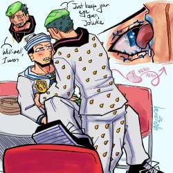 eye_licking gapjob jjba jobin_higashikata jojo's_bizarre_adventure jojolion josuke_higashikata_(jojolion) male_only