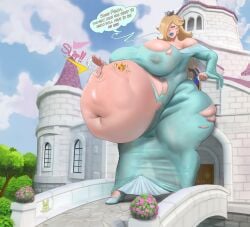 1girls 2d 2d_(artwork) 2girls ass belly belly_button big_ass big_belly big_breasts big_thighs blonde-haired_female blonde_female blonde_hair blonde_hair_female blue_eyes breasts cameltoe complex_background crown dress english english_text exposed_belly female female_focus female_only female_pred giantess huge_ass huge_belly huge_breasts huge_thighs light-skinned_female light_blue_eyes light_skin lipstick mario_(series) mini_giantess nipple_bulge nipples_visible_through_clothing patting_belly princess_peach princess_rosalina rabidbunny ripped_clothing ripped_dress robe robes skindentation slapping_own_belly speaking speech_bubble super_mario_64_castle super_mario_bros. super_mario_galaxy tall_female taller_female text text_bubble thick_thighs thighs vore vore_belly