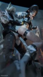 1boy 1girls 3d ambiguous_penetration animal_genitalia animated anthro anthro_on_human anthro_penetrating black_hair bottomless bottomless_female canine canine_genitalia canine_penis clapping_ass clothed_sex dog_penis female female_human female_penetrated fishnets fraxxlr from_below fucked_from_behind functionally_nude functionally_nude_female functionally_nude_male fur furry_on_female furry_with_non-furry interspecies interspecies_sex jane_doe_(zenless_zone_zero) male/female male_penetrating_female mihoyo no_sound penetration penis penis_out sex sex_from_behind shorter_than_30_seconds standing standing_sex tagme video von_lycaon zenless_zone_zero