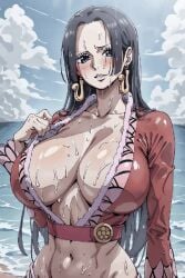 1girls ai_generated animated boa_hancock clothing female female_only heaven569 one_piece