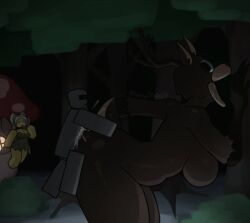 1boy 1girls 99_nights_in_the_forest ambiguous_penetration anthro ass background_character blocky_body breasts cum cum_inside cum_splatter deer_(99_nights_in_the_forest) fairy_(99_nights_in_the_forest) from_behind harrystuff27 roblox roblox_game robloxian size_difference source_request straight tagme thighs
