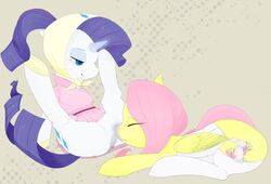 2012 anus blue_eyes clothes cutie_mark duo equine female feral fluttershy_(mlp) force friendship_is_magic horn horse japananon my_little_pony oral pegasus pony pussy rarity_(mlp) smile unicorn wings yuri