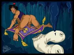 1boy aladdin aladdin_(character) all_fours anus ass back_view balls barefoot black_eyes black_hair blush blushing bottomless butt disney feet hair human human_only looking_at_viewer looking_back male male_focus male_only muscle muscles muscular muscular_male nipple nipples pants_removed penis perineum presenting presenting_anus presenting_ass presenting_butt presenting_hindquarters red_bones solo solo_focus solo_male surprised surprised_expression surprised_face tan tan_body tan_skin testicles toned toned_body toned_male