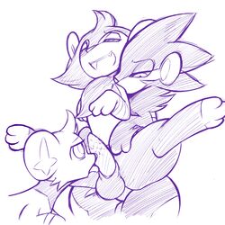 balls furry gay luxio luxray male no_humans penis pokemon pokemon_(species) shinx superserperior