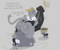 1futa 3boys anthro antlers balls big_balls big_breasts big_butt big_penis bodily_fluids bovid breasts butt caprine clenching_balls english_text erection fur futanari genital_fluids genitals goat grey_body grey_fur group gynomorph hair hi_res horn huge_balls huge_breasts huge_butt huge_penis hyper hyper_balls hyper_genitalia hyper_penis intersex jackalope lagomorph leporid mammal nanokindred penis pseudoregalia pubes pubic_hair rabbit smegma sybil_(pseudoregalia) tail tear_trough text trio urethra_fart urethral_bulge