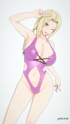1girls 3d 3d_(artwork) 3d_artwork 3d_model 3d_render adult adult_female anime anime_character arm_above_head arm_up armpits background belly belly_button big_boobs big_breasts bikini blank_background blonde blonde-haired_female blonde_female blonde_hair blonde_hair_female breasts brown-eyed_female brown_eyes busty busty_female busty_girl cleavage collarbone curvaceous curvaceous_body curvaceous_female curvaceous_figure curvaceous_hips curvy curvy_body curvy_female curvy_figure curvy_hips digital digital_art digital_media digital_media_(artwork) elbows fanart female female_focus female_only fingernails fingers forehead_mark gilf grandma groin hand_above_head hand_up head_tilt hokage hourglass_figure huge_boobs huge_breasts inguinal_crease inguinal_ligament large_boobs large_breasts lean_figure long_hair looking_at_viewer mature mature_female mature_woman midriff monotone_background nail_polish nails narrow_waist naruto naruto_(classic) naruto_(series) navel one-piece_swimsuit one_color_background peace_sign plain_background plump_breasts portrait posing posing_for_the_viewer posing_naked posing_nude purple_bikini purple_one-piece_swimsuit purple_swimsuit purple_swimwear red_fingernails red_nail_polish red_nails shonen_jump shoulders shueisha sign slender_body slender_waist slim_female slim_waist solid_color_background solo standing studio_pierrot swimsuit swimwear thigh_gap thighs tilted_head tsunade tsunade_(naruto) upper_body v v_sign weekly_shonen_jump white_background wide_hips woman yee.exe