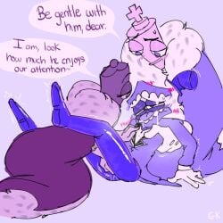2boys1girl caine_(the_amazing_digital_circus) cuntboy kinger_(the_amazing_digital_circus) masturbation queenie_(the_amazing_digital_circus) the_amazing_digital_circus threesome