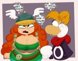 3barts barbara_(rayman) big_breasts english_text rayman rayman_(series) wide_hips
