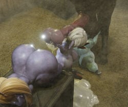3d alternate_version_available bbw blender cock_worship cum horse horsecock huge_ass huge_breasts huge_cock inminent_sex mopflop musk poppy precum size_difference stable tristana vex_(league_of_legends) yordle