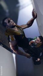 2boys against_wall blowjob commander_shepard gay gay_sex greyrockel jeff_moreau male male/male male_only mass_effect sucking_dick tagme