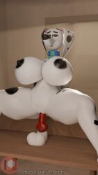 101_dalmatian_street 101_dalmatians absurd_res anthro big_breasts big_ears black_spots breasts delilah_(101_dalmatians) dildo dildo_in_vagina dildo_insertion dildo_sitting disney female fur genitals hi_res huge_breasts humanoid_genitalia humanoid_vulva markings nipples penetration riding_dildo sex_toy sex_toy_in_vagina sex_toy_insertion solo solo_focus spots spotted_body spotted_fur spread_legs spreading vaginal vaginal_penetration vulva white_body white_fur