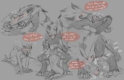 absurd_res all_fours anal anthro bdsm blu_(shoomka) chastity_cage chastity_device collar collar_only cough duo english_text generation_5_pokemon generation_6_pokemon good_boy greninja hi_res kiss_on_lips kissing kneeling leash leash_pull leashed_collar lying male male/male nintendo nude on_front oral petplay pinned pokemon pokemon_(species) roleplay shoomka text wrist_grab zoroark