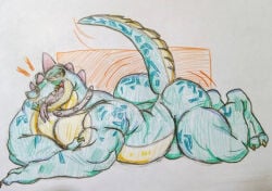 anthro barazoku bedroom_eyes big_butt butt goat_(movie) huge_butt huge_thighs komodo_dragon lizard lizard_tail looking_at_viewer lying male modo_olachenko monitor_lizard muscular muscular_anthro muscular_male narrowed_eyes on_front pecs reptile scalie seducing_viewer seductive solo sony_corporation sony_pictures thick_thighs welyr