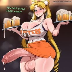 1futa aesterai ai_generated bare_shoulders beer_mug big_breasts big_penis bishoujo_senshi_sailor_moon black_bra blonde_hair blue_eyes blush bra bra_peek breasts cleavage covered_navel cum cum_in_container cup double_bun earrings erection futanari hair_bun half-erect holding holding_cup holding_tray huge_breasts huge_cock huge_penis huge_testicles large_breasts large_penis large_testicles long_hair looking_at_viewer mature_female mature_futa meme miniskirt mole mole_on_breast mug no_legwear orange_skirt parted_bangs penis sailor_moon shirt skirt smile solo sweat testicles thick_thighs thighs tray twintails uncensored underwear uniform usagi_tsukino veins veiny_penis very_long_hair waitress